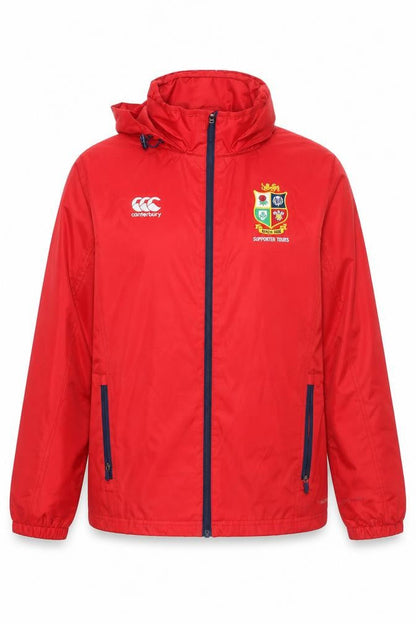 Canterbury Womens Red Hooded Rain Coat Jacket Size 16 Water Resistant