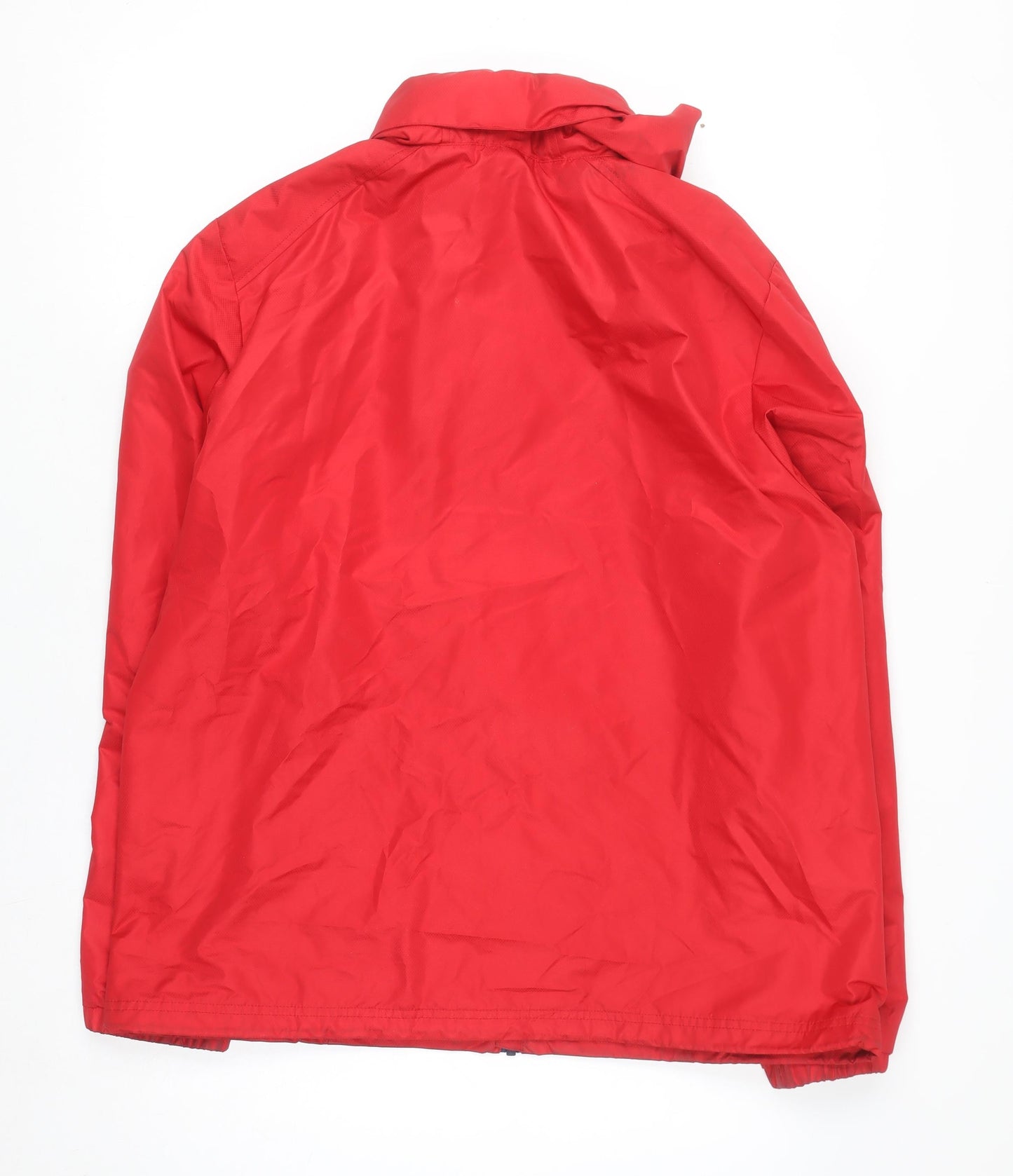 Canterbury Womens Red Hooded Rain Coat Jacket Size 16 Water Resistant