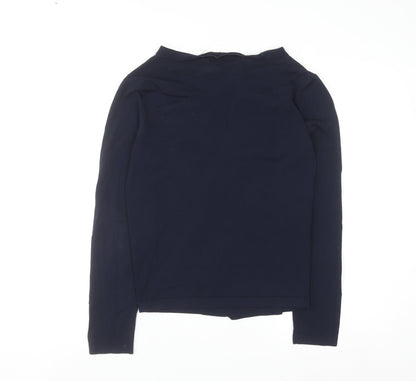 Gallery Women's Blue Boat Neck Long Sleeve Pullover Jumper Size M