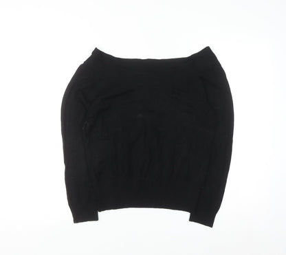 River Island Women’s Black Boat Neck Knit Jumper Size 14
