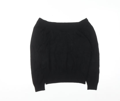 River Island Women’s Black Boat Neck Knit Jumper Size 14