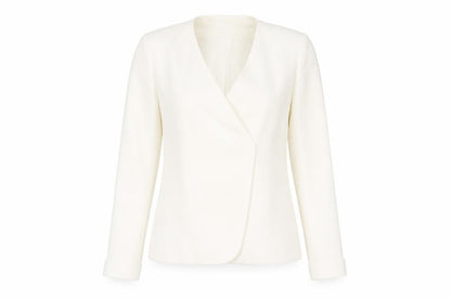 Mango Women Ivory Suit Collection Blazer XS Slim Fit Polyester Blend