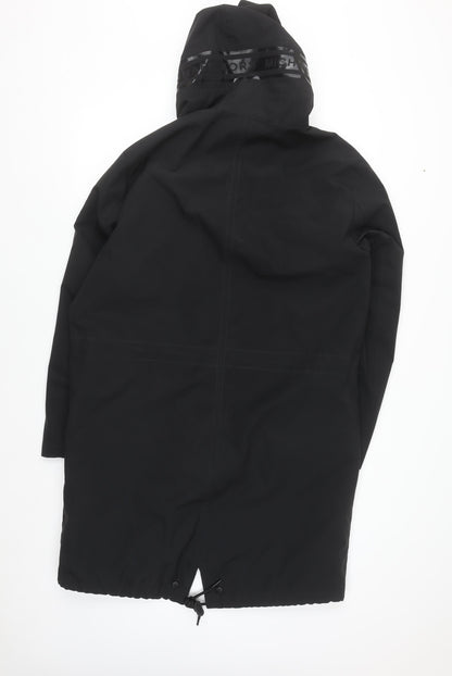 Michael Kors Men Black Hooded Waterproof Parka Coat Size M