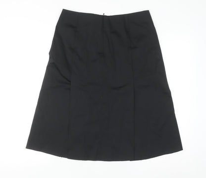 Jacob Women's Black A-Line Knee Length Stretch Skirt Size 10