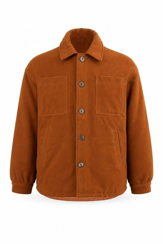 Reclaimed Vintage Men's Brown Lined Button Jacket Size S 38in Regular Fit