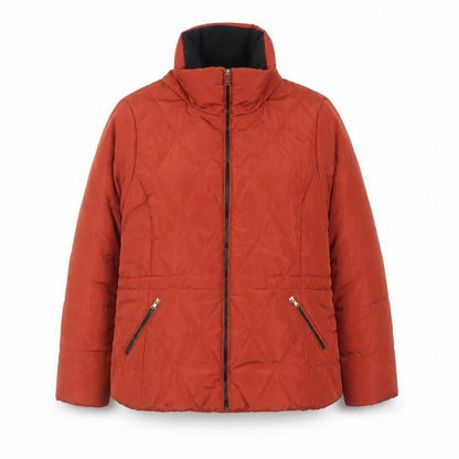 Classic Women's Brown Quilted Puffer Jacket Size 14
