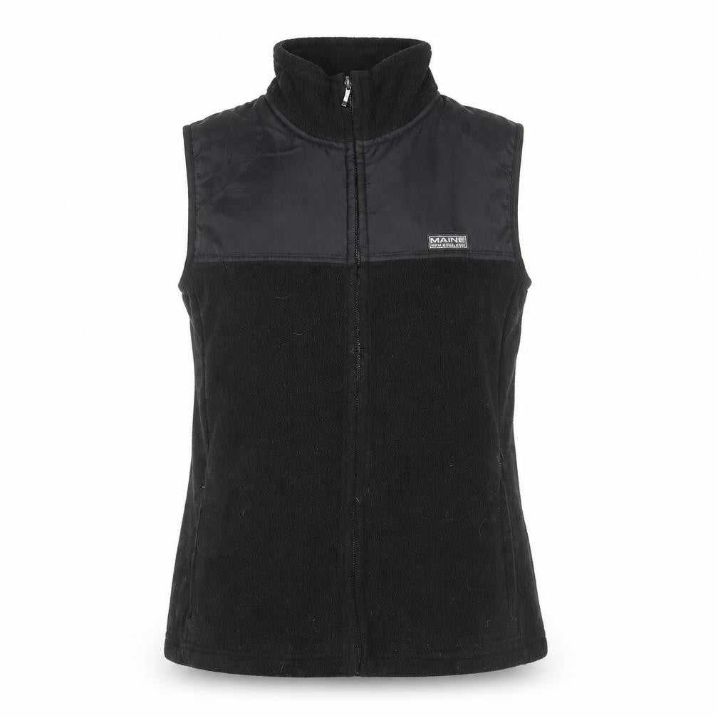 Maine New England Women's Black Fleece Zip Waistcoat Size 10