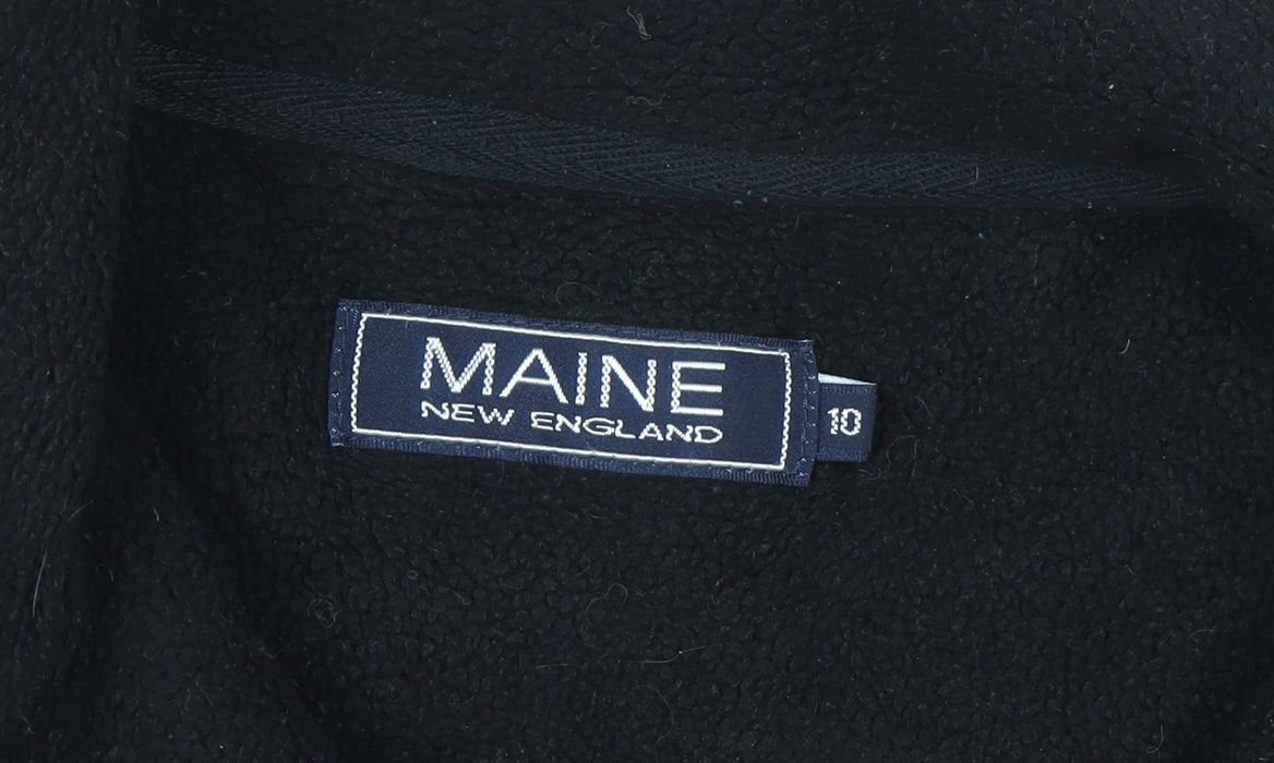 Maine New England Women's Black Fleece Zip Waistcoat Size 10