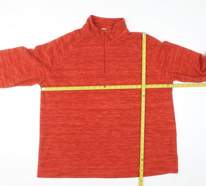 Mountain Warehouse Men's Red XL Half Zip Fleece Sweatshirt