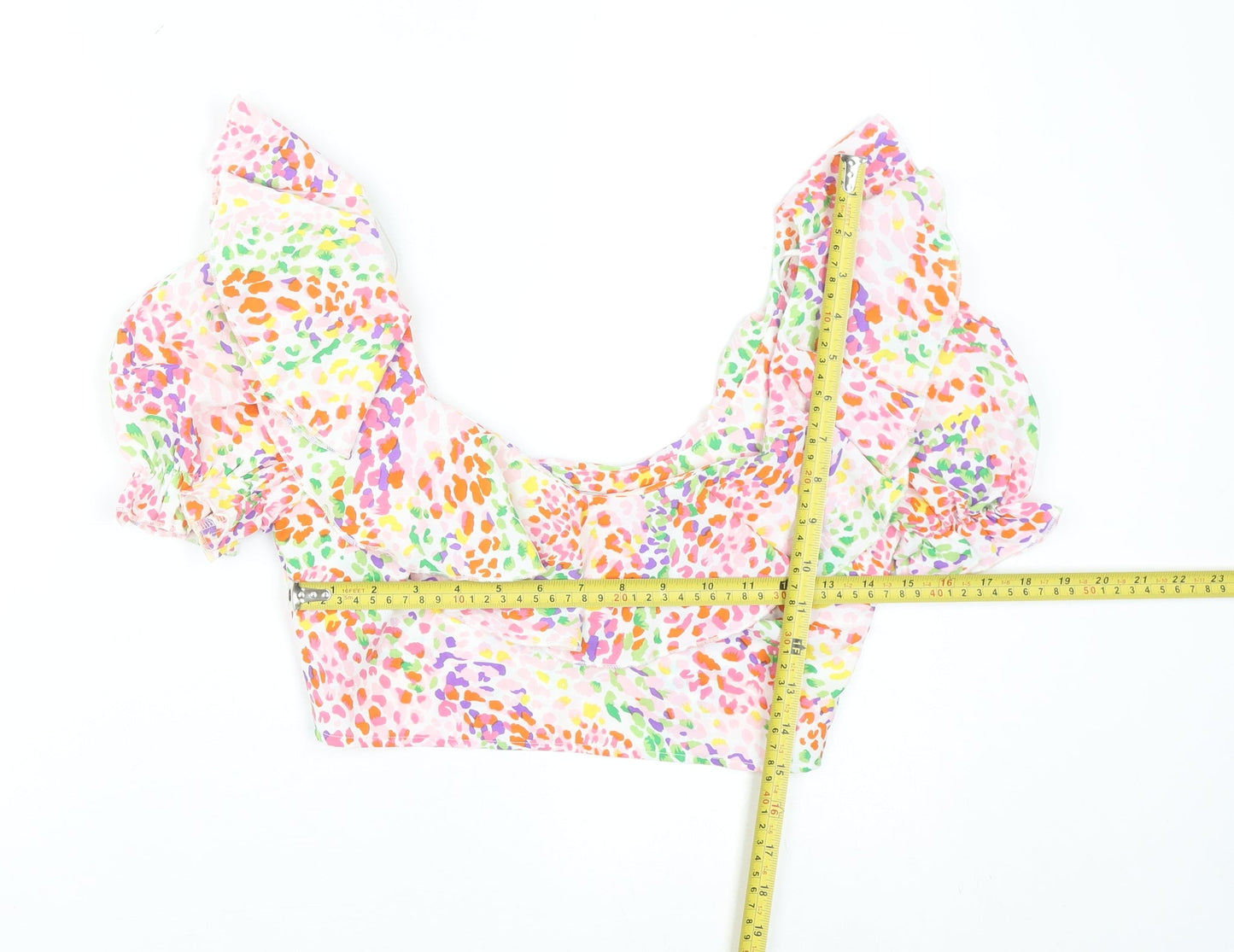 Quiz Women’s Multicoloured Floral Ruffle Short Skirt & Top Set Size 6