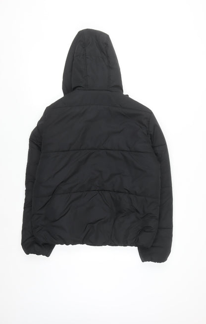 Marks and Spencer Women's Black Size 10 Hooded Puffer Jacket