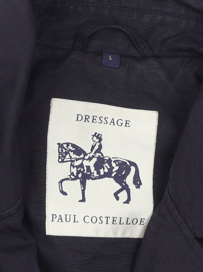 Paul Costelloe Men's Black Trench Coat L Belted Classic Style