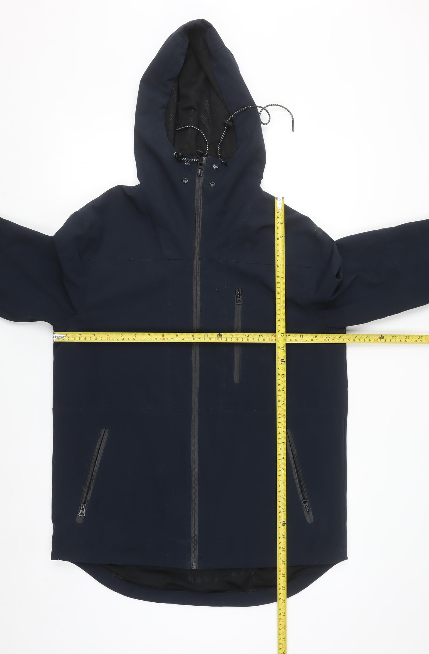 Nanny State Men's Blue Hooded Soft Shell Jacket Medium Windproof