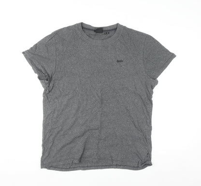 Superdry Studios Men's Grey XL Crew Neck Cotton T-Shirt
