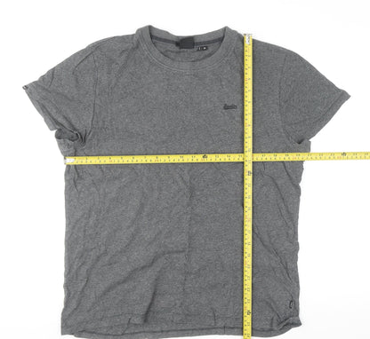 Superdry Studios Men's Grey XL Crew Neck Cotton T-Shirt