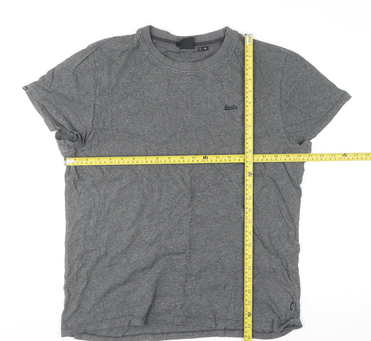 Superdry Studios Men's Grey XL Crew Neck Cotton T-Shirt