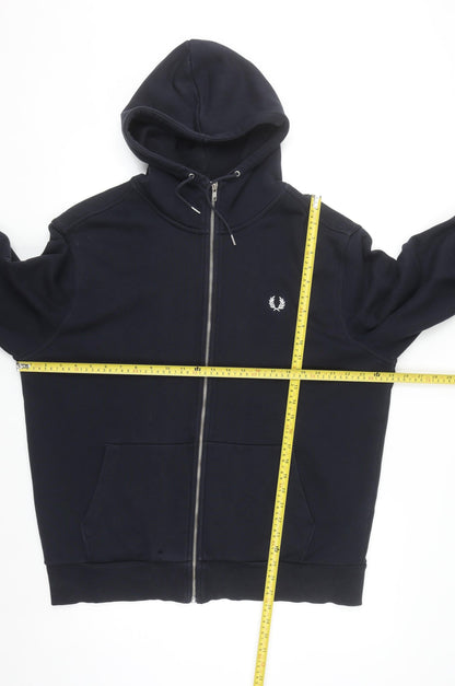 Fred Perry Men's Blue 2XL Full Zip Hoodie Classic Logo