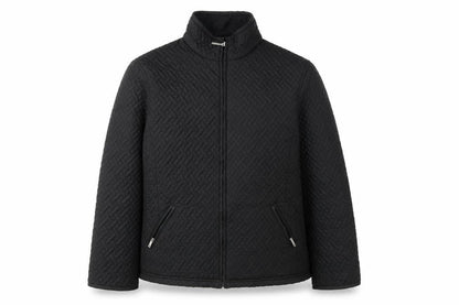 Pure & Natural Men's Black Quilted Mid-Length Jacket L