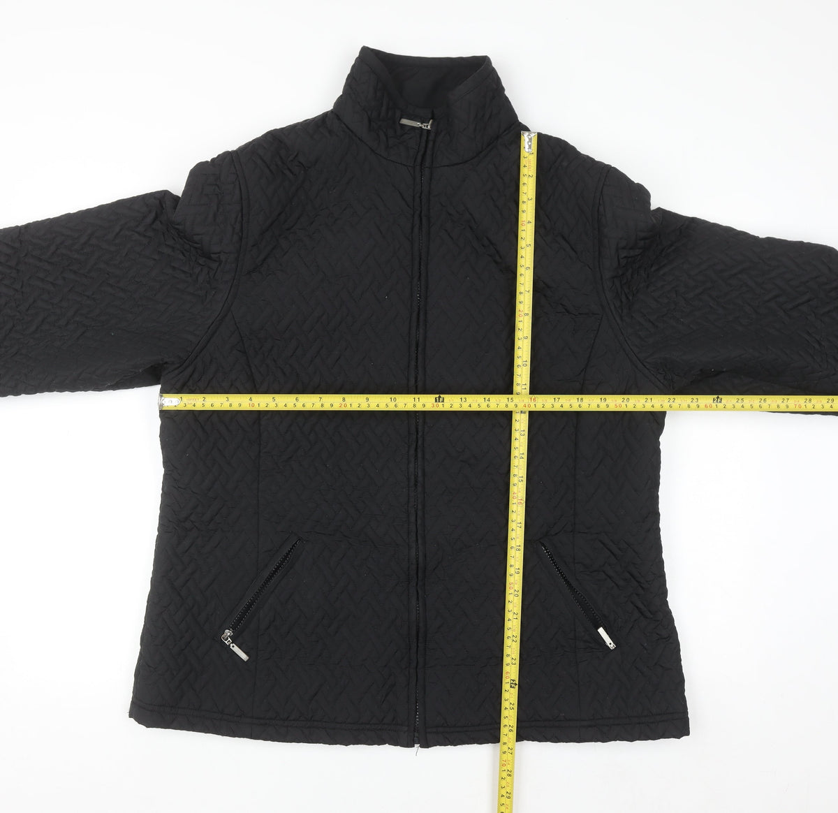 Pure & Natural Men's Black Quilted Mid-Length Jacket L