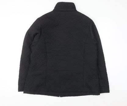 Pure & Natural Men's Black Quilted Mid-Length Jacket L