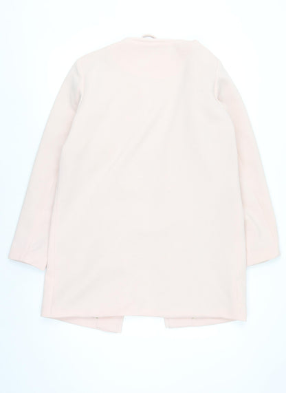 Vero Moda Women's Pink Mid-Length Open Knit Coat L