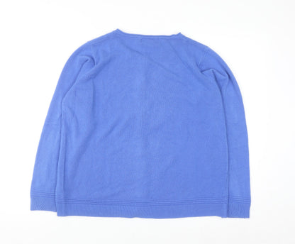 Dixie Women’s Blue Knit Cardigan Long Sleeve Size L