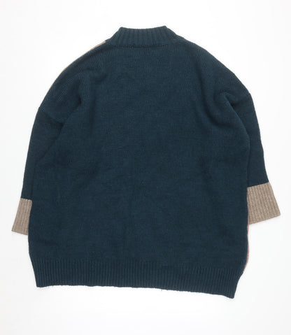 Next Men's Multicoloured XL Chunky Knit V-Neck Jumper