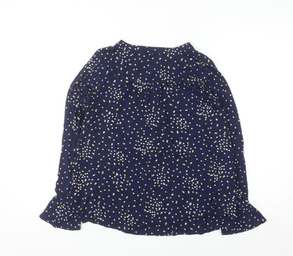 Boden Women’s Blue Polka Dot Long Sleeve Tunic Blouse UK 10