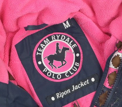 Rydale Womens Blue Ripon Equestrian Bomber Jacket Size M