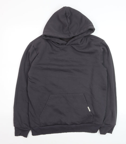 Closure London Men's Black Pullover Hoodie Medium Cotton Blend