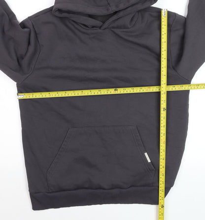 Closure London Men's Black Pullover Hoodie Medium Cotton Blend