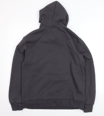 Closure London Men's Black Pullover Hoodie Medium Cotton Blend