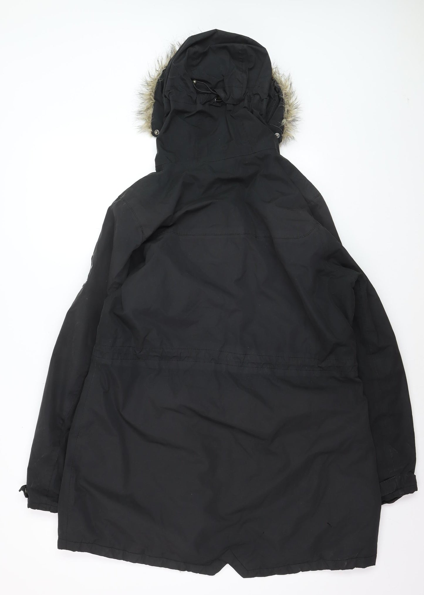 Regatta Men's Black XL Waterproof Parka Coat Hooded Faux Fur Trim