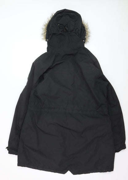 Regatta Men's Black XL Waterproof Parka Coat Hooded Faux Fur Trim