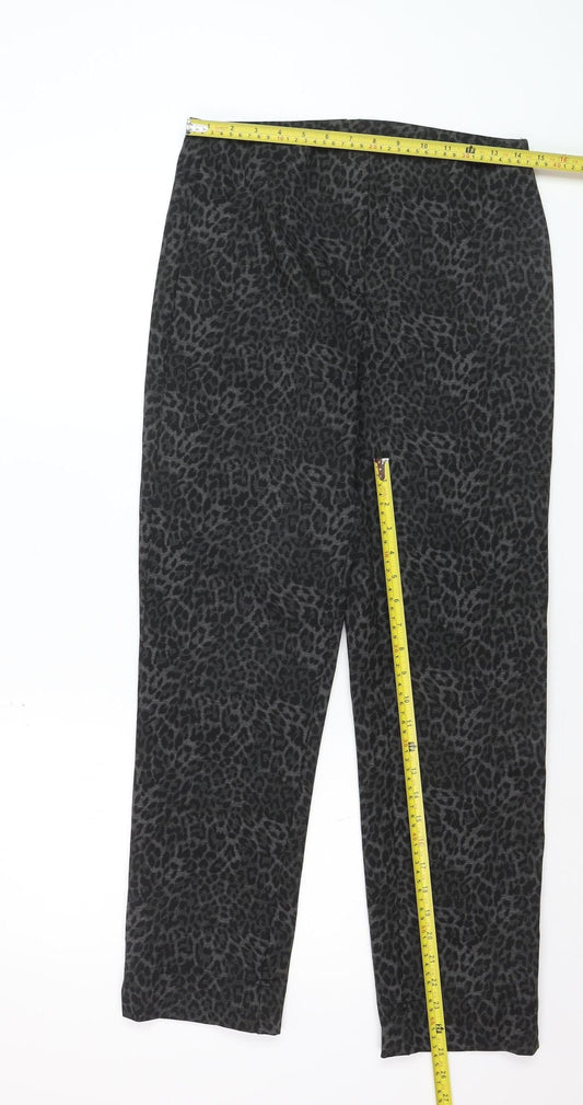 Gerard Women’s Black Animal Print Stretch Leggings Size 12