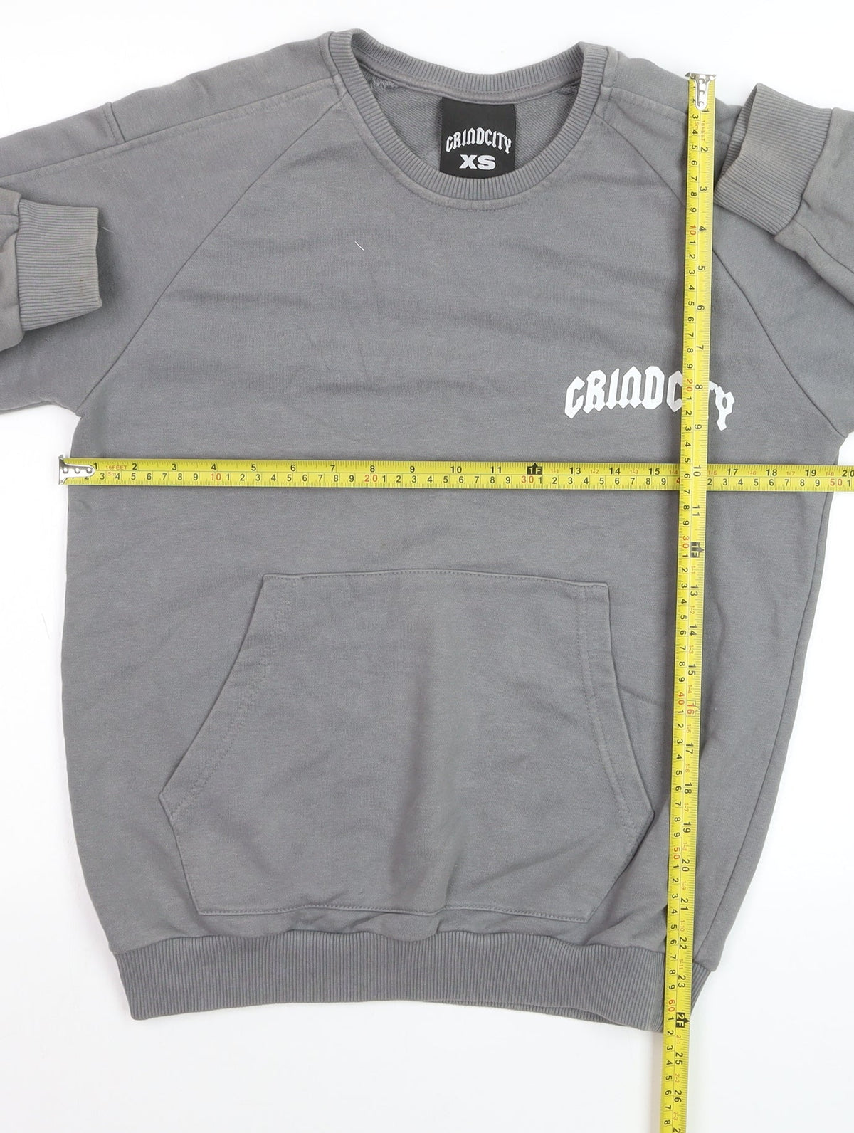 GrindCity Men's Grey XS Crew Neck Pullover Sweatshirt