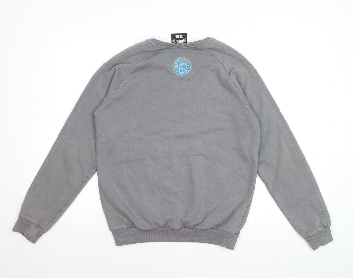 GrindCity Men's Grey XS Crew Neck Pullover Sweatshirt