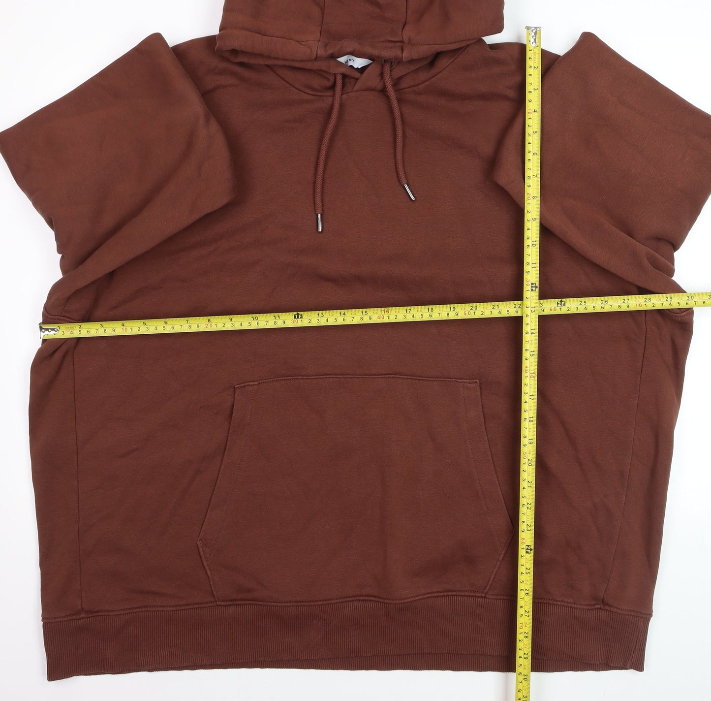 Next Men’s Brown 4XL Pullover Hoodie Sweatshirt Fleece