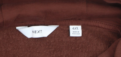 Next Men’s Brown 4XL Pullover Hoodie Sweatshirt Fleece