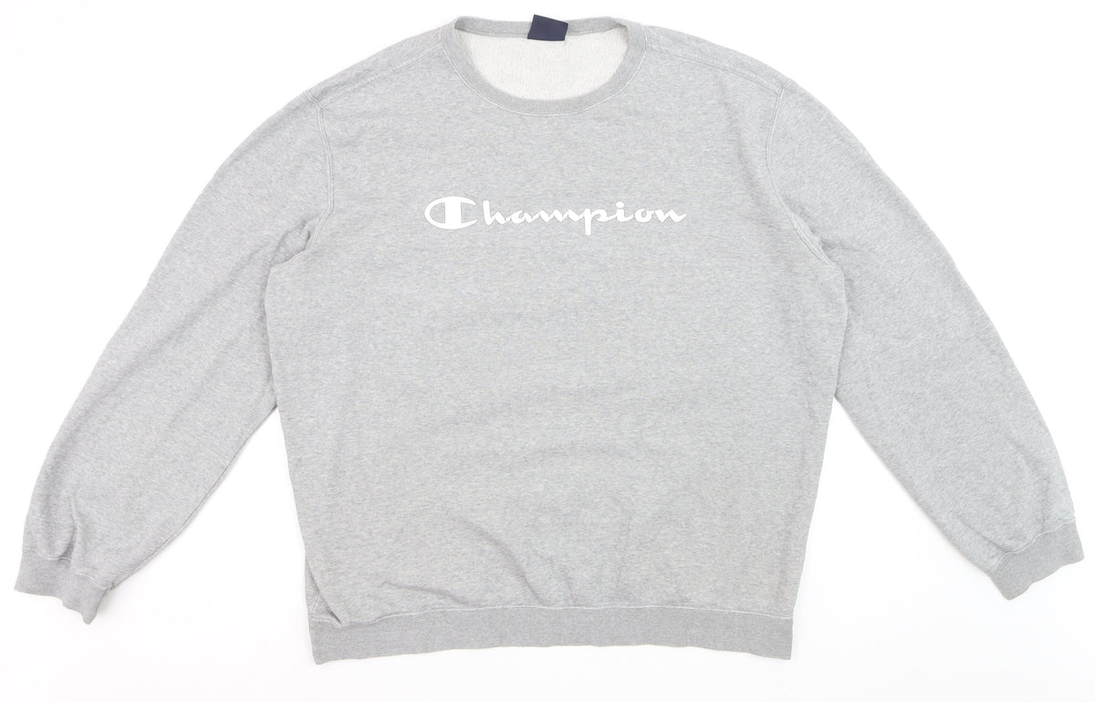 Champion Men's Grey 2XL Crew Neck Pullover Sweatshirt