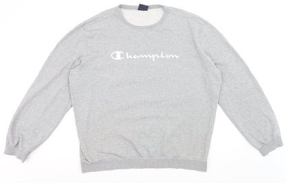 Champion Men's Grey 2XL Crew Neck Pullover Sweatshirt