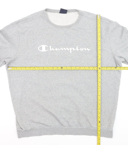 Champion Men's Grey 2XL Crew Neck Pullover Sweatshirt