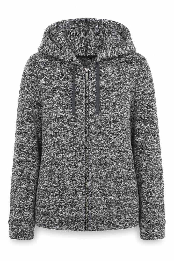 Next Women Grey Size 6 Hooded Knit Full Zip Activewear Jacket