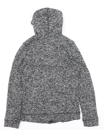 Next Women Grey Size 6 Hooded Knit Full Zip Activewear Jacket