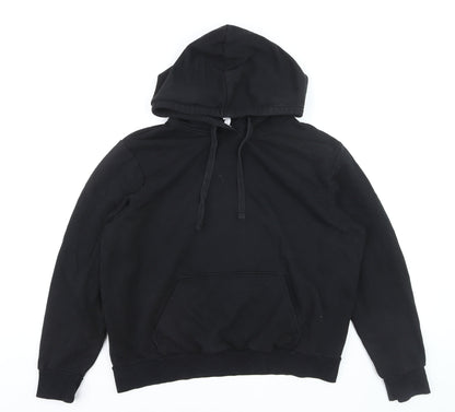 DIVIDED Men’s Black Pullover Hoodie L Fleece Cotton Blend