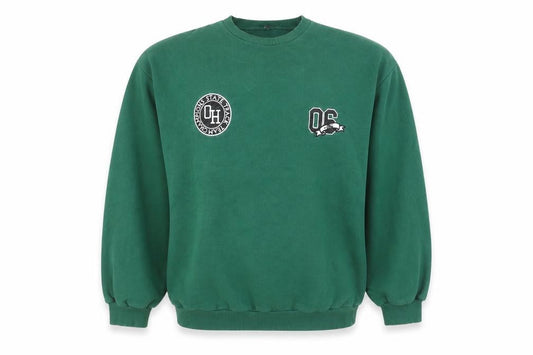 Boohoo Women's Green Crew Neck Pullover Sweatshirt XS Casual
