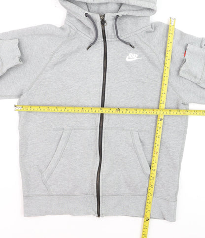 Nike Men's Grey Full Zip Hoodie Small Fleece Sweatshirt