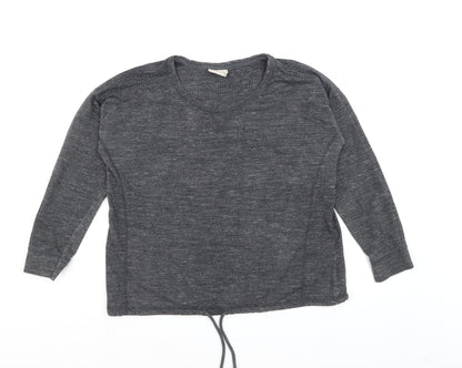Next Women Grey Pullover Sweatshirt Size 14 Cotton Blend