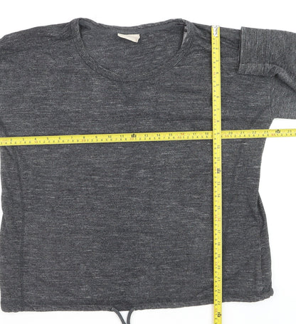 Next Women Grey Pullover Sweatshirt Size 14 Cotton Blend