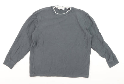 Next Men’s Grey Regular Fit Long Sleeve Cotton Top M